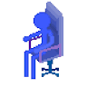 Blue profile photo